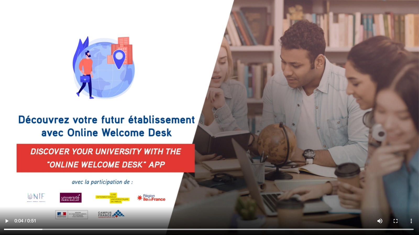 Vidéo de présentation d'Online Welcome Desk, le portail développé par l'UNIF pour l'accueil des chercheurs et des étudiants internationaux.